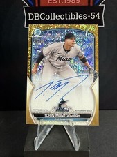 2023 Bowman Chrome Torin Montgomery 1st Gold Mini Diamond Auto 16/50 Miami 