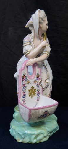 Vintage Pair of Paris Porcelain Table Salt Statues - Picture 7 of 12