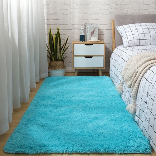 Plain Rugs Fluffy Carpet Shaggy Soft Large Pads Living Room Bedroom Pad Rug AU - Picture 9 of 27