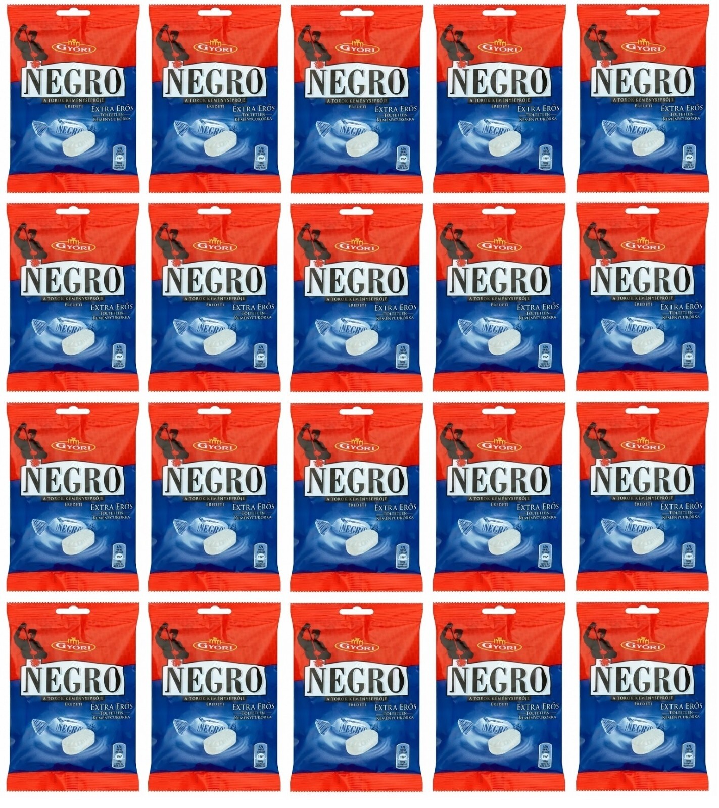 Unfilled 20x Hungarian Negro Extra Strong Unfilled Hard Candy Throat Chimney ...