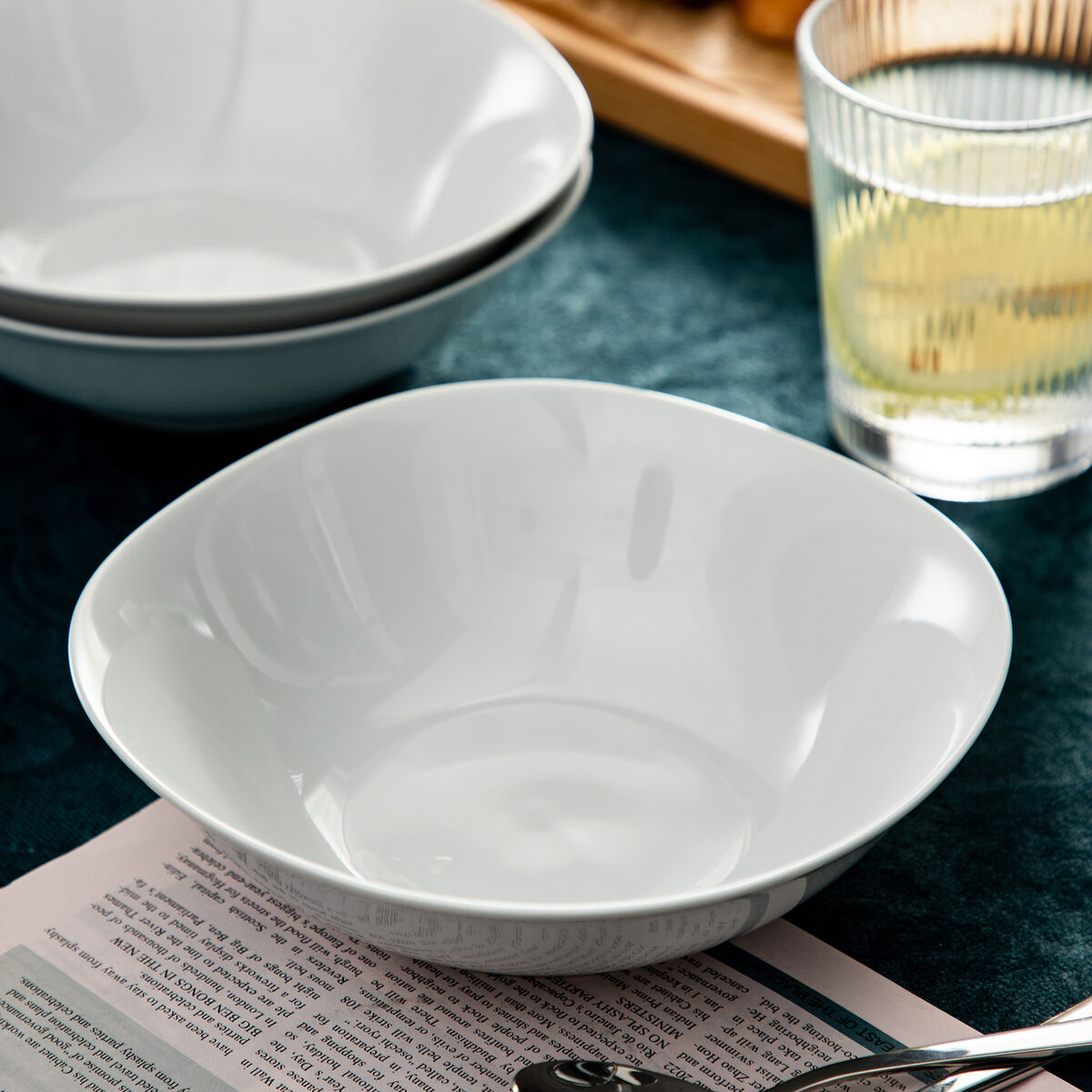 MALACASA, Series Elisa, 6-Piece Porcelain Cereal Bowl Dinnerware