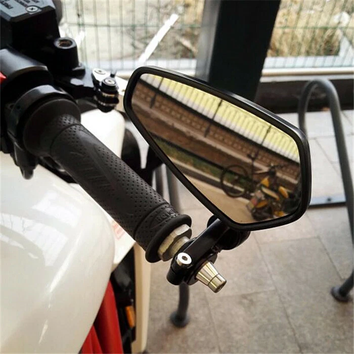 360° Moto Rétroviseur + Embout de Guidon pour Yamaha MT-07 MT-09 MT-10 01 FZR400 - Photo 3/4