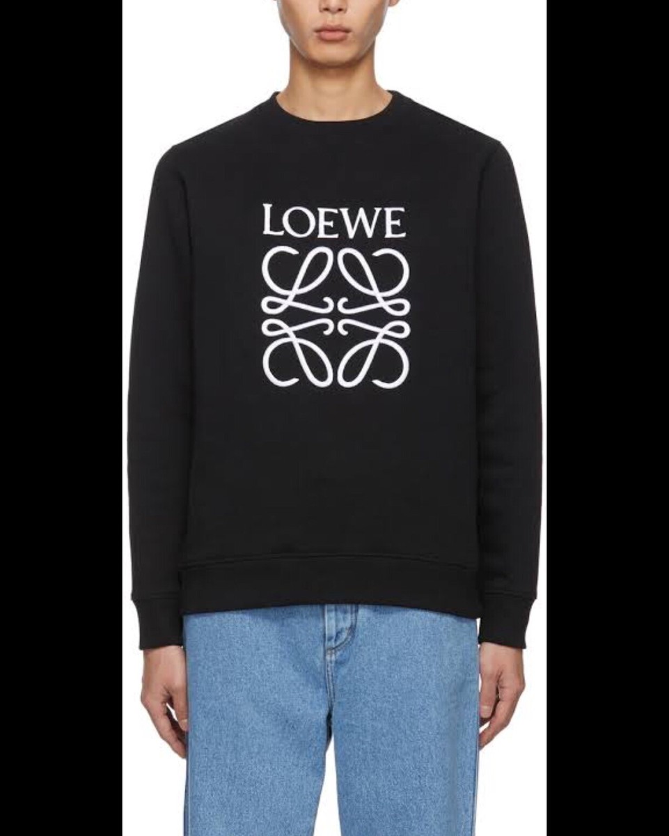 Loewe Black Anagram Logo Sweatshirt Mens Womens Ladies Loewe Black Anagram Logo Sweatshirt Mens Womens Ladies