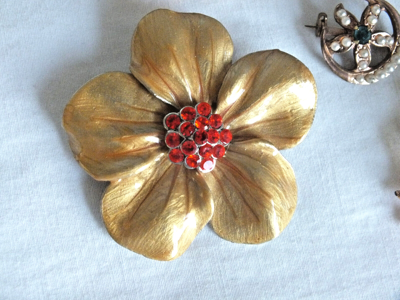 lot of 10 antique vintage PINS Brooch flower BOW … - image 2