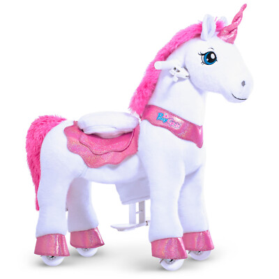 PonyCycle Ride on Unicorn Horses Riding Pony Toy Pink for Kids 3-4 E312 Minimal