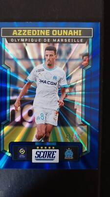 Azzedine Ounahi ''OM'' Blue Laser 41/50 Panini Score Ligue 1 2023/2024