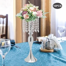 10PC Tabletop Crystal Wedding Flower Vase for Banquet Party Decoration USA