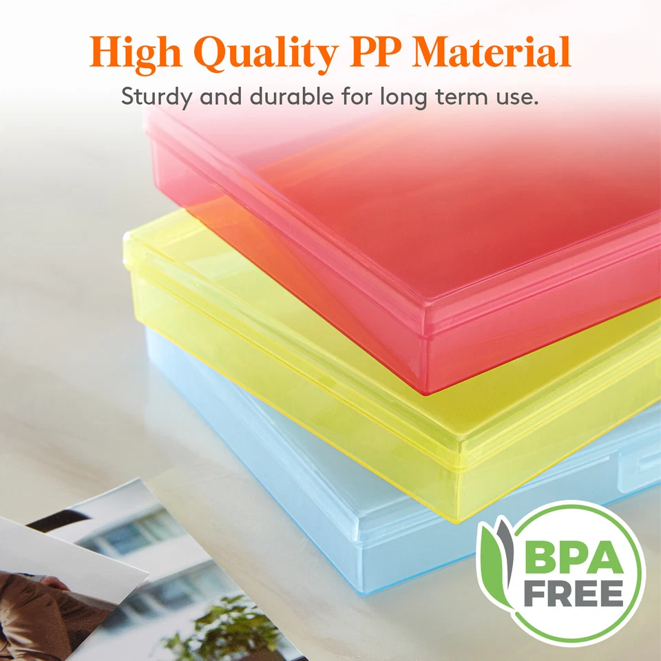 Lifewit Photo Storage Box 4x6 Photo Case, 18 Inner Photo Keeper, Multicolor - Image 3 of 4