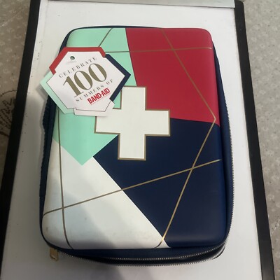 JOHNSON & JOHNSON Band-Aid Brand First Aid Kit Free Bag Designer USED