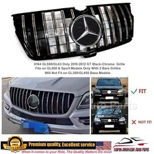 Gl550 Gl63 Sport X164 Grille Gt Gtr Chrome-black Mg Style 2007-2009