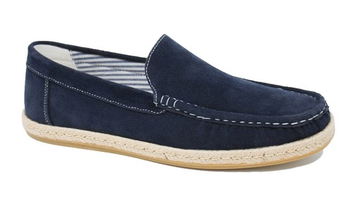 Mocassini Espadrillas uomo estivi blu scuro scarpe basse in camoscio e  corda | eBay
