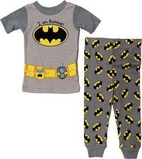 DC Batman 2 Cotton Pajama Sets Black/White/Blue/Green/Yellow/Grey 4
