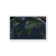 World Map - Earth at Night (2004) (Map) Refrigerator Magnet