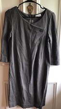 Women’s Calvin Klein Dress Stretch Gray 3/4 Sleeve Button Back Zipper Size 4