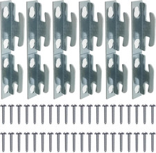 XJKJ 12 PCS Curtain Rod Brackets Heavy Duty, 12 Sets Wall Mount Curtain Rod