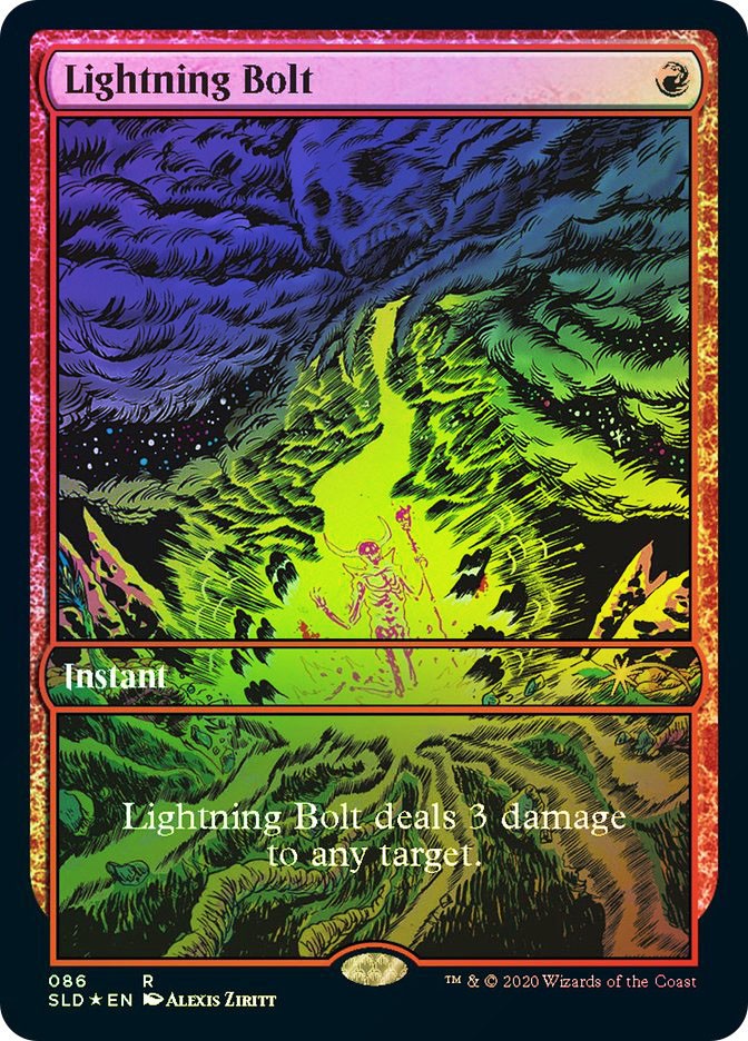 MTG  FOIL Lightning Bolt  Full Art - Secret Lair Drop #086