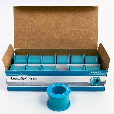 BSN medical LEUKOFLEX 04593451, 12 x Fixierpflaster, 2,5 cm x 5 m