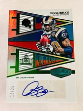2023 Isaac Bruce Plates & Patches Green All Hall Auto /25 #AH-IB 