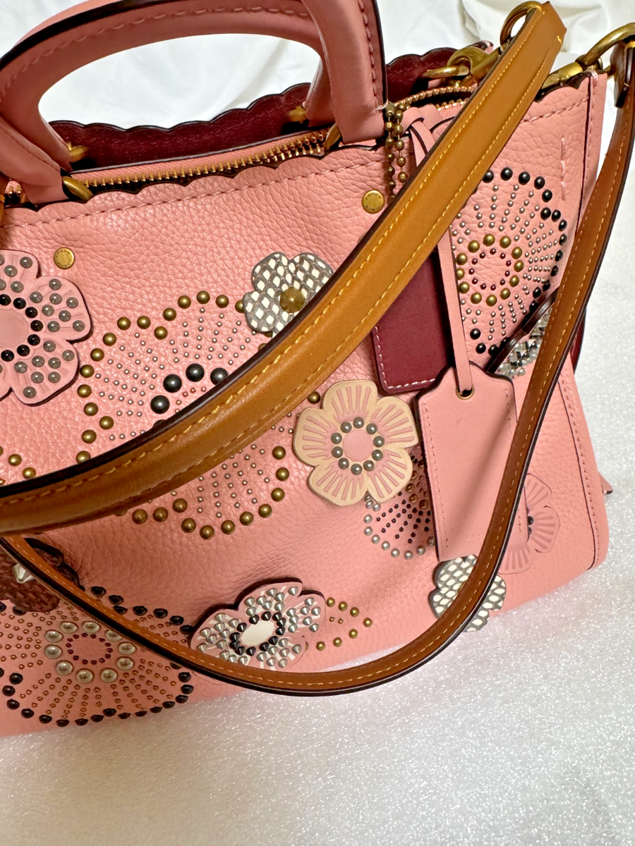 NWT Coach 27890 1941 Rogue 31 Rivet Tea Rose Glovetanned Pebble