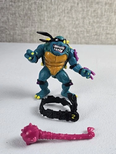 VTG 1990 Teenage Mutant Ninja Turtles Slash Figure W/Accessory Incomplete