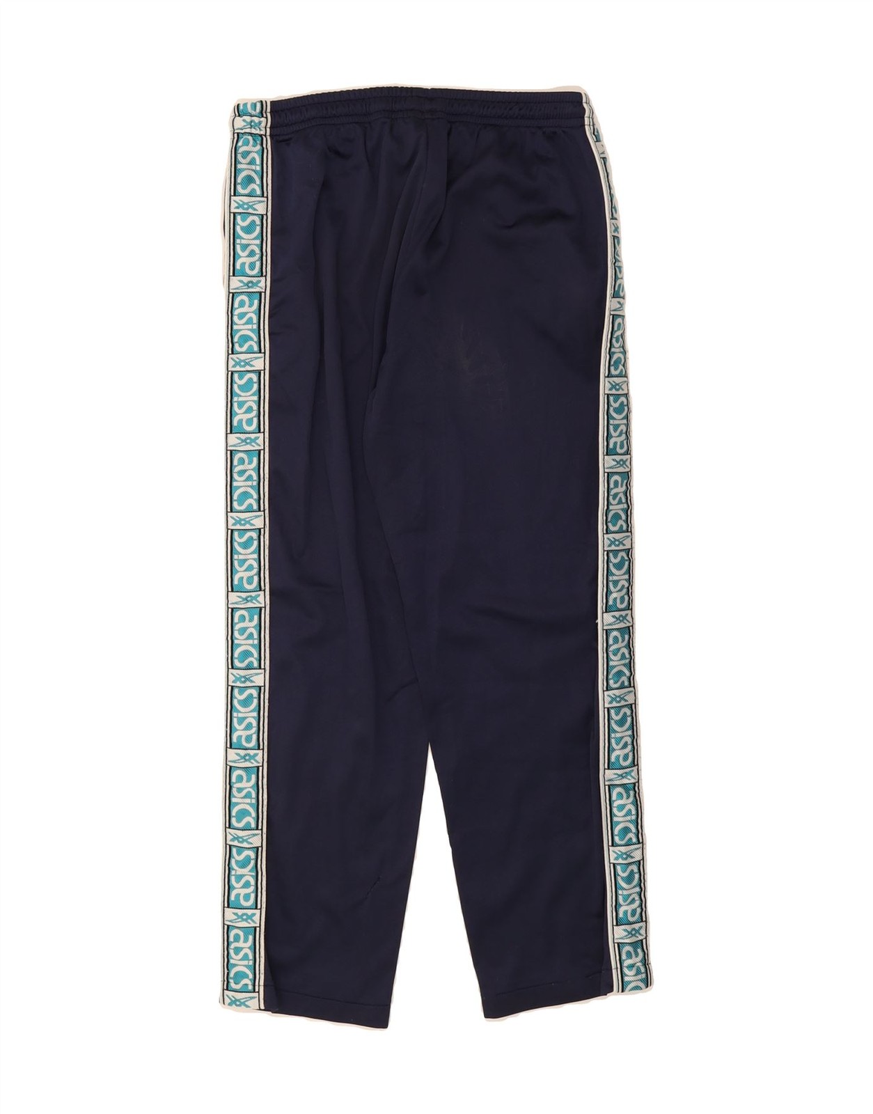 ASICS Womens Graphic Tracksuit Trousers IT 52 Large Navy Blue Polyester BY01 thumbnail 2