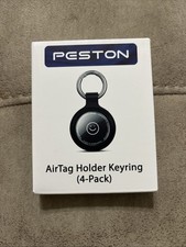 PESTON AirTag Holder Keyring 4-Pack