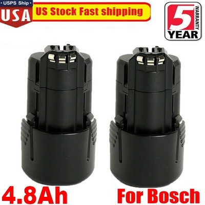 2X 10.8V Lithium Battery 4.8AH for Bosch BAT414 BAT411 BAT420 BAT411A BAT412 GDR
