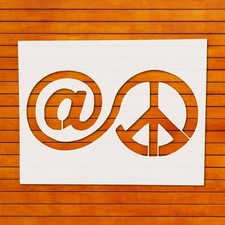 Reusable Peace Sign Plastic Stencil for DIY Crafts  Home Decor - StencilAir