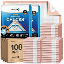 Chucks Premium Disposable Underpads 30"x36" 100-Count Bulk Pack XX-Large
