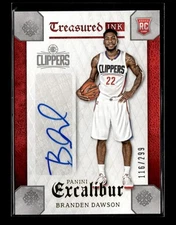 2015-16 Panini Excalibur #TI-BDS Branden Dawson Treasured Ink #/299