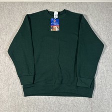 Vintage NOS Fruit of the Loom Crewneck Blank Sweatshirt Large Green