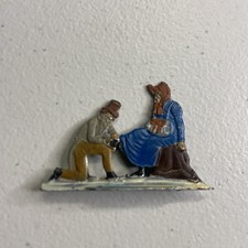 Vintage Heinrichsen German Flat Lead Figure Fitting Skates Made In Germany