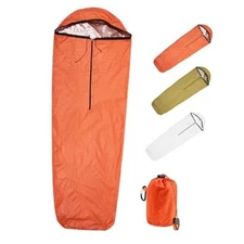 Emergency Sleeping Bag Thermal Bivvy, Lightweight Survival Sleeping Bags Orange