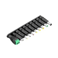 DC Plug 10 Connector Tips Kits 6.0x4.4mm To 2.5x0.7mm For 5.5x2.1mm Adapter Set