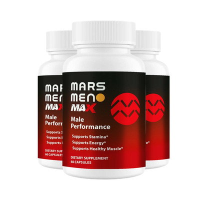 3-Pack Mars Men Max for Men - Supports Male Health & Performance - 180 Caps