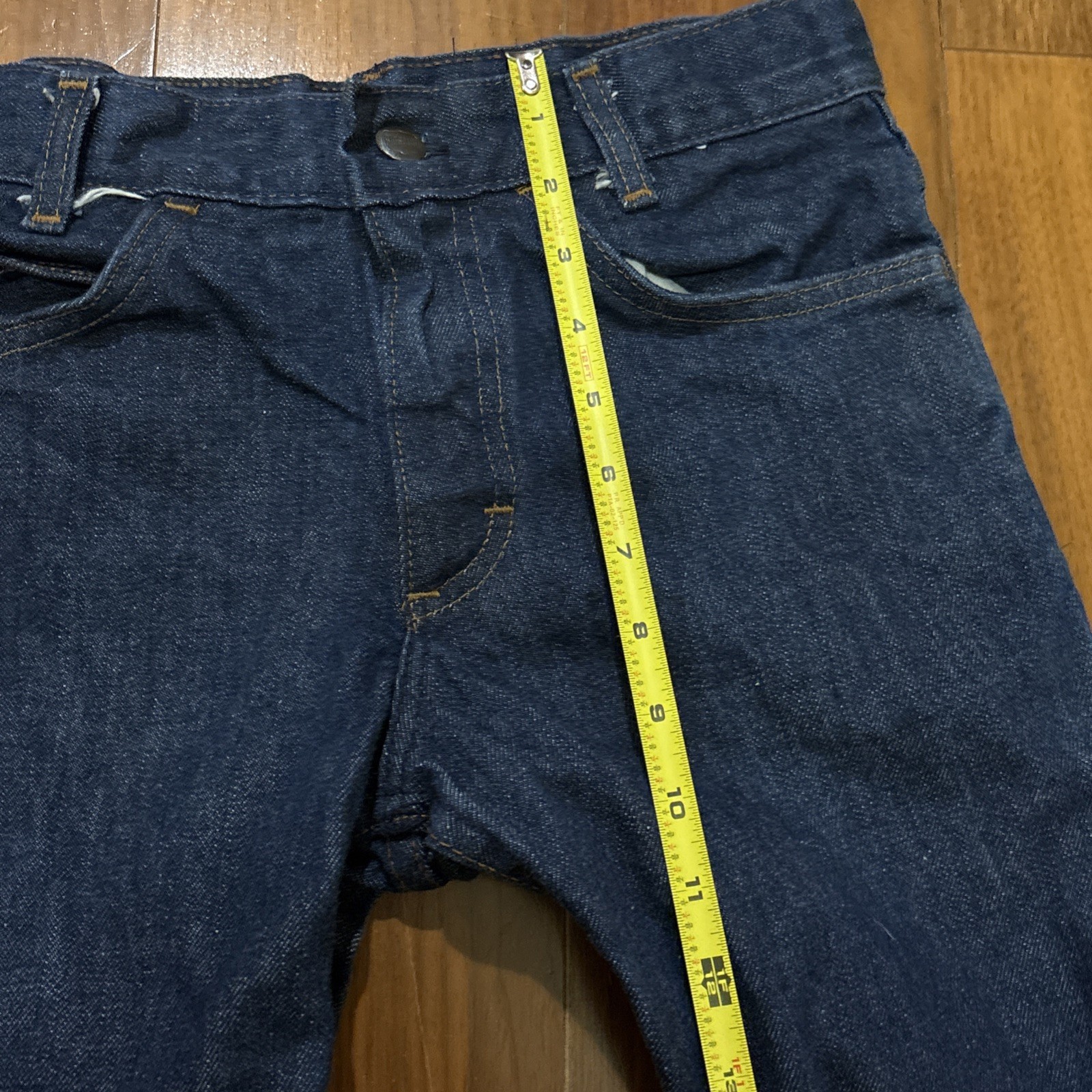 Vtg Buckaroo Big Smith Denim Jeans 70s Bell Bottom Size 26 Waist 42 Talon Zipper image 3