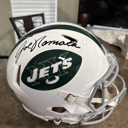 JOE NAMATH AUTO SIGNED JETS FULL SIZE AUTHENTIC HELMET BSA COA