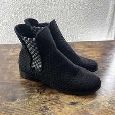 Mujer See Alexis Tejido Elástico Botines Botines Negro Talla 39 EE. UU. 8.5