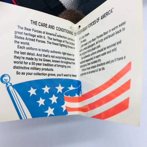NEU Bear Forces of America US Marine Corps Plüsch Stofftier Teddybär 1989 Größe 11 Zoll - Bild 8 von 8