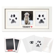 MYPAWLETS Paw Print Frame Ink Pads Kit,Pawprint Kit for Dog/Cat,White