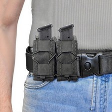 Molle Double Pistol Mag Pouch Universal Handguns Magazine Holster 9mm Mag Pouch