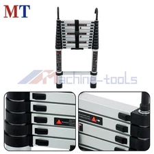 10.5 FT Telescoping Portable Extension Ladder For Household & Outdoor Working