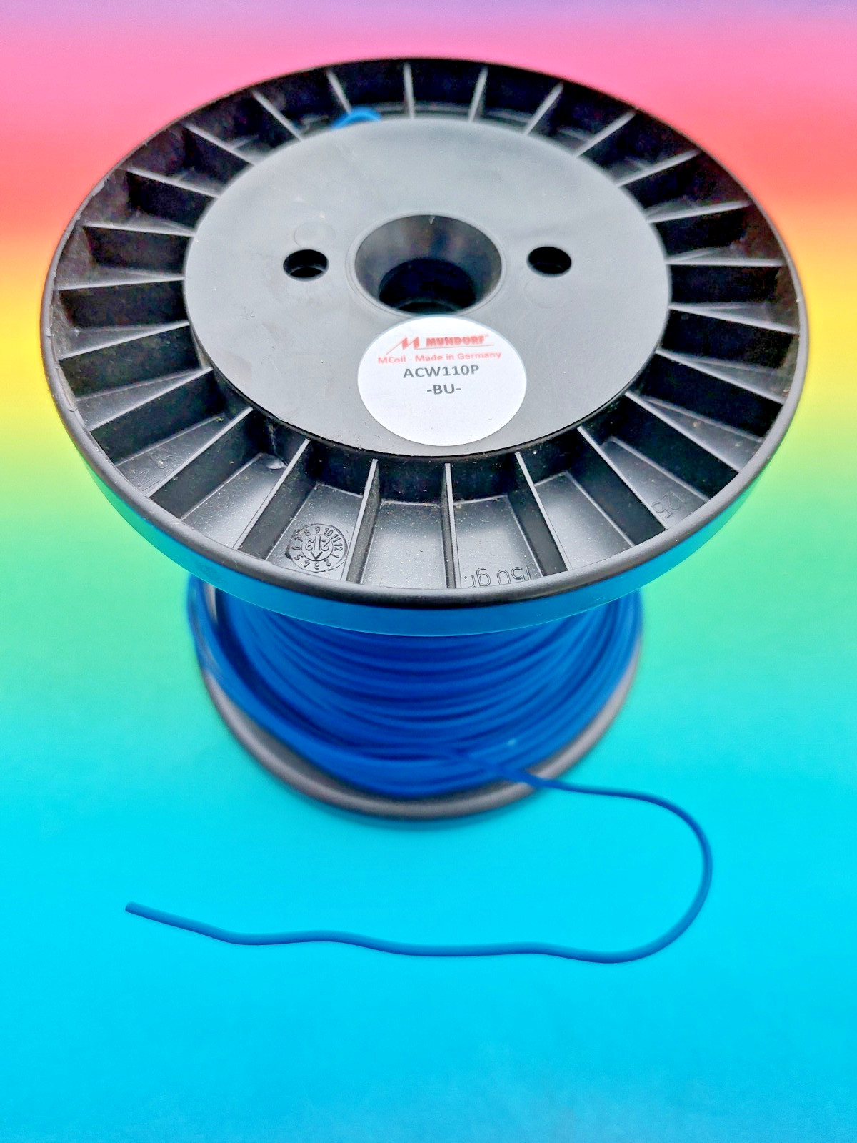 MUNDORF ACW110P-BU Kupfer Angelique Draht  Mundorf  copper wire 1,0mm PVC BLAU