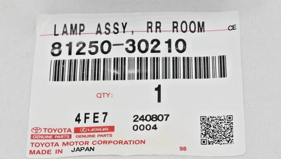 81250 - 30210 丰田 Avalon Camry Corolla 雷克萨斯 IS300 行李箱隔层灯 原始设备制造商 — 第 2/2 张图片