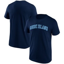 Men's Navy Rhode Island Rams Basic Team Arch T-Shirt