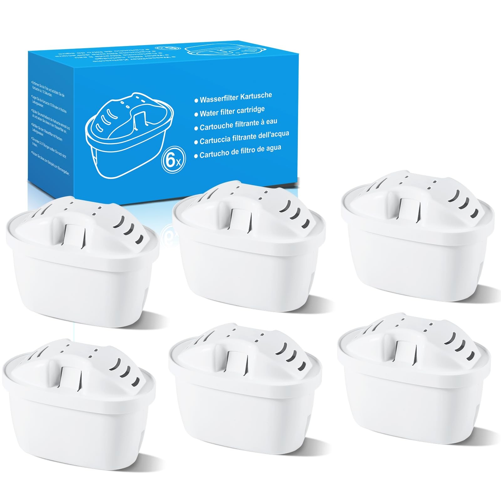 Cartucce Filtranti per Acqua, Compatibili con i Filtri per Acqua Brita Maxtra+, 