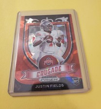 Justin Fields RC RED ICE PRIZM 2021 Panini Prizm Draft Picks Ohio State.       K