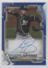 2021 Bowman Chrome Rookie Blue Refractor 126/150 Daulton Jefferies Auto 06z2