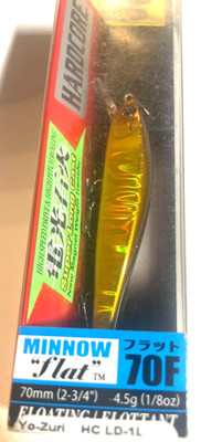 duel minnow flat 70f yo zuri discontinued jerkbait gold flash hardcore