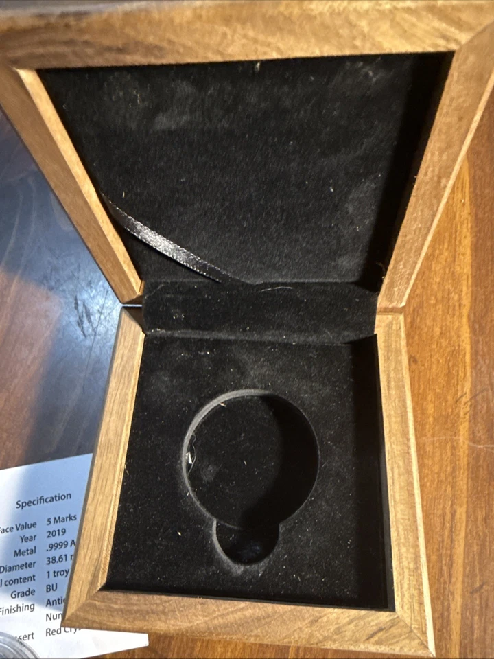 2019 Germania Red Crystal Cross Silver Coin Display Box with COA 85/500 - Image 3 of 4